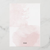 Rosa Champagner Brunch Dusche Folieneinladung (Rückseite)