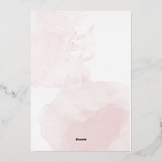 Rosa Champagner Brunch Dusche Folieneinladung (Rückseite)