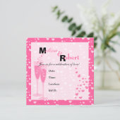 Rosa Champagner! Einladung (Stehend Vorderseite)