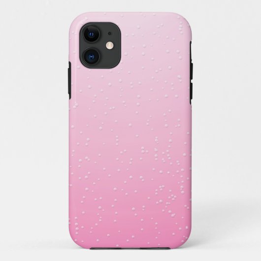 Rosa Champagner mit zarten Bläschen Kunst Case-Mate iPhone Hülle (Rückseite)