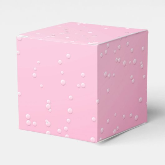 Rosa Champagner mit zarten Bläschen Kunst Geschenkschachtel (Vorderseite)