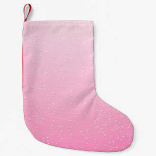 Rosa Champagner mit zarten Bläschen Kunst Kleiner Weihnachtsstrumpf