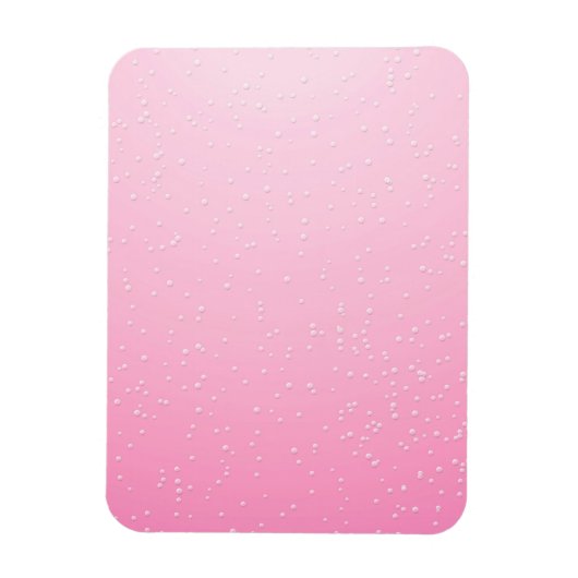 Rosa Champagner mit zarten Bläschen Kunst Magnet (Vertikal)