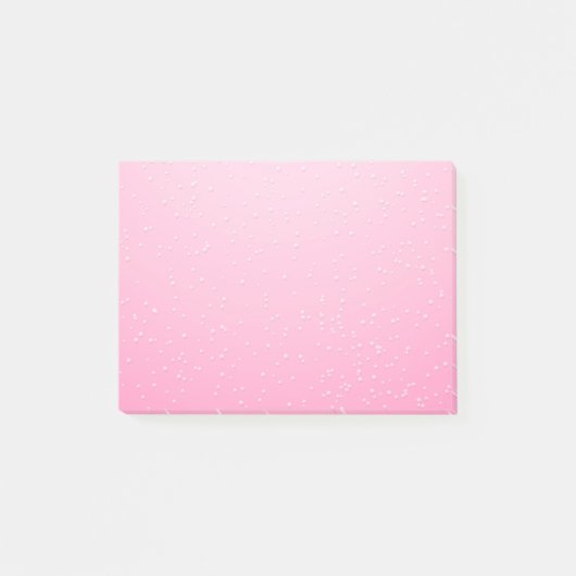 Rosa Champagner mit zarten Bläschen Kunst Post-it Klebezettel (Vorderseite)