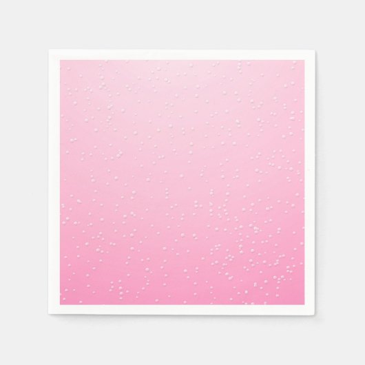 Rosa Champagner mit zarten Bläschen Kunst Serviette (Vorderseite)