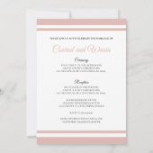 Rosa Champagner Toast Einladung (Rückseite)