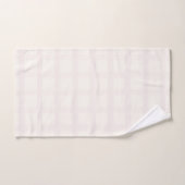 Rosa Champagner und cremig weißes Gingham-Muster Badhandtuch Set (Handtuch)