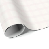 Rosa Champagner und cremig weißes Gingham-Muster Geschenkpapier (Rolleneckpunkt)