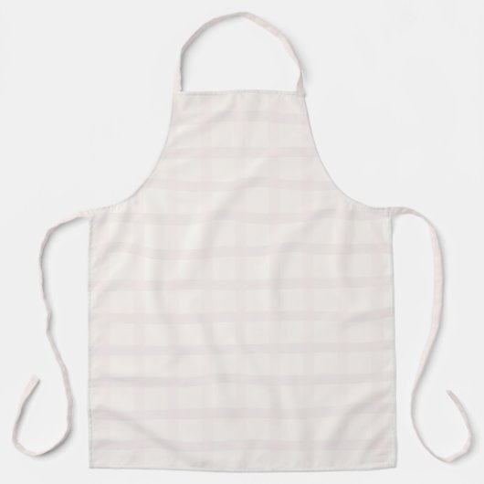 Rosa Champagner und cremig weißes Gingham-Muster Schürze (Vorderseite)