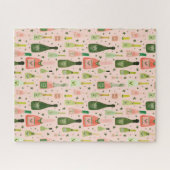 rosa Champagner- und Sternmuster Puzzle (Horizontal)