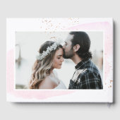 Rosa Champagnerbläschen Blush Watercolor Swatch Gästebuch (Rückseite)