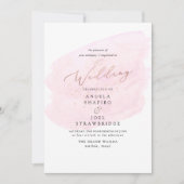 Rosa Champagnerbläschen Elegant Einladung (Vorderseite)