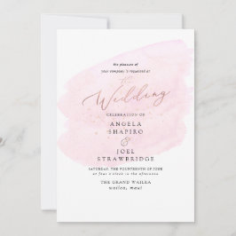 Rosa Champagnerbläschen Elegant Einladung