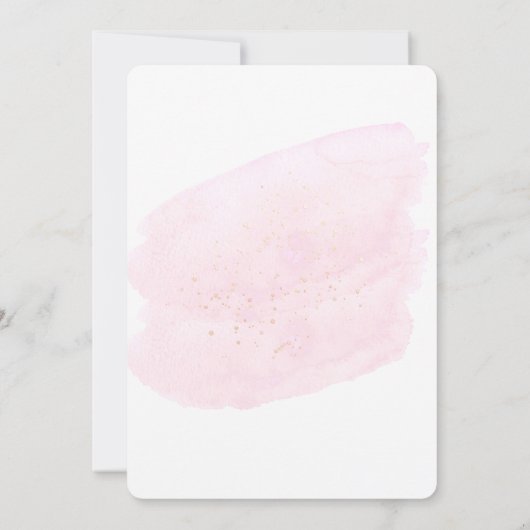 Rosa Champagnerbläschen Elegant Einladung (Rückseite)