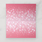 Rosa Champagnerbläschen Grafik-Platzkarten Platzkarte (Innenseite Aufgefaltet)