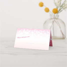 Rosa Champagnerbläschen Grafik-Platzkarten Platzkarte