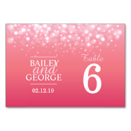 Rosa Champagnerbläschen Hochzeiten Tischnummern
