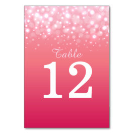 Rosa Champagnerbläschen Hochzeiten Tischnummern