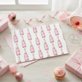 Rosa Champagnerflaschen - Feiern Seidenpapier