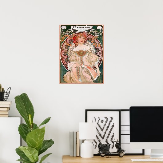 Rosa Champagnerprint Poster (Heimbüro)