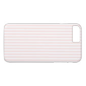 Rosa Charlotte und Weiß Stripes Baby-Rosa Case-Mate iPhone Hülle (Rückseite (Horizontal))