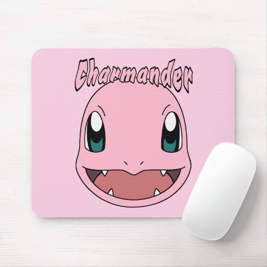 Rosa Charmander Pokémon-Fanart Mousepad (Mit Mouse)