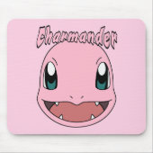 Rosa Charmander Pokémon-Fanart Mousepad (Vorne)