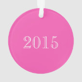 Rosa Checkered Diamant-Zahl Skaten-Verzierung Ornament (Rückseite)