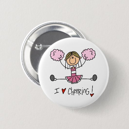 Rosa Cheerleader Button (Vorne & Hinten)