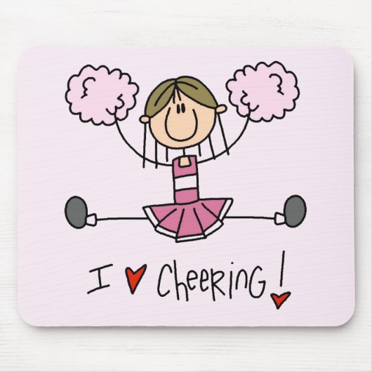 Rosa Cheerleader-T-Shirts und Geschenke Mousepad (Vorne)