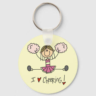 Rosa Cheerleader-T-Shirts und Geschenke Schlüsselanhänger