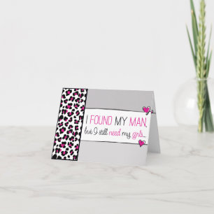 Rosa Cheetah sind Sie meine Trauzeugin? Karte