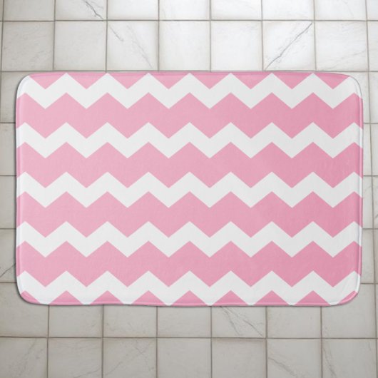 Rosa Chevron Badematte