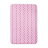 Rosa Chevron-Brustkrebs-Bewusstseinsmuster Badematte (Vorderseite Vertikal)
