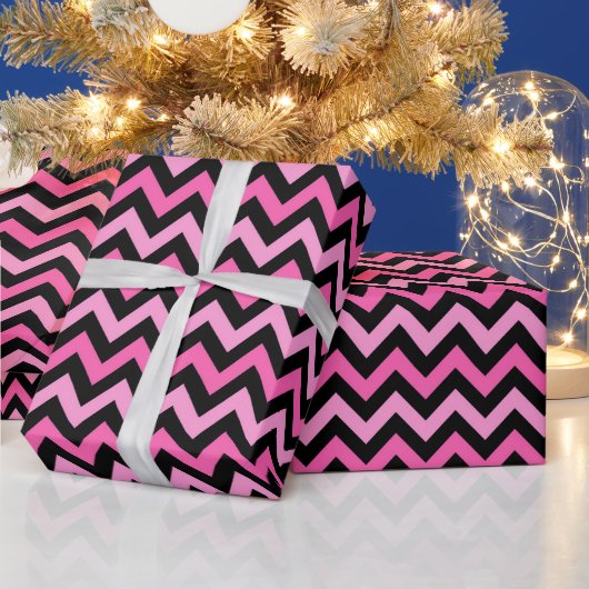 Rosa Chevron-Brustkrebs-Bewusstseinsmuster Geschenkpapier (Feiertage)