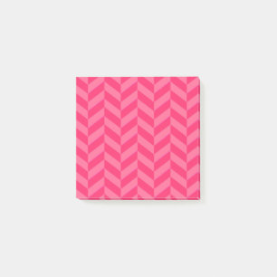 Rosa Chevron Stilvolle Haftnotizen für die Organis Post-it Klebezettel