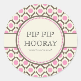 Rosa Chic Brautparty Dessert Tafelmarke Runder Aufkleber