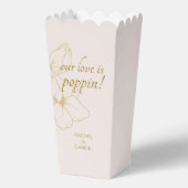 Rosa | Chic Floral Couple Popcorn Fevor Box Geschenkschachtel (Vorderseite)