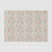 Rosa Chic Floral Geburtstag Seidenpapier (Vorderseite)