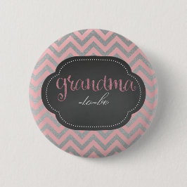 Rosa Chic Großmutter-zu-ist Knopf Button