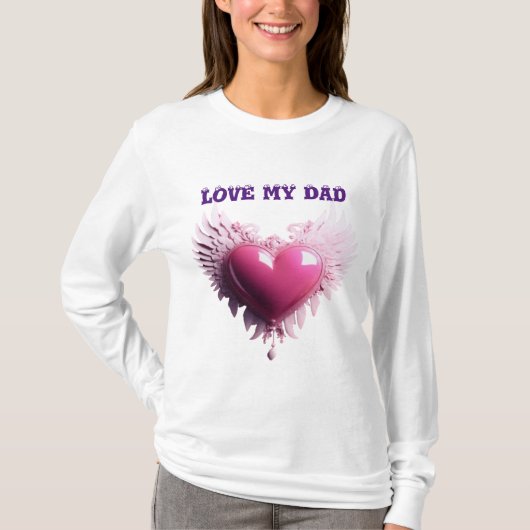 Rosa Chic: Herz-Print-T - Shirt (Vorderseite)