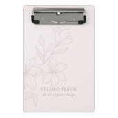 Rosa | Chic Minimal Floral Mini Klemmbrett (Vorderseite)