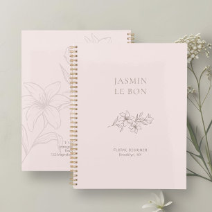 Rosa Chic Minimalistisch Floral Planer