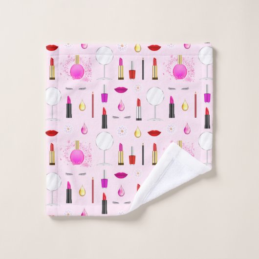 Rosa Chic-Schönheits-Make-up-Muster Waschlappen (Waschlappen)