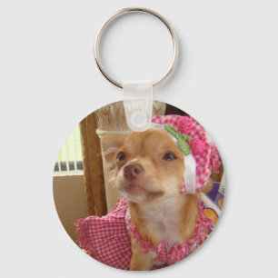 rosa Chihuahua-Schlüsselanhänger Schlüsselanhänger