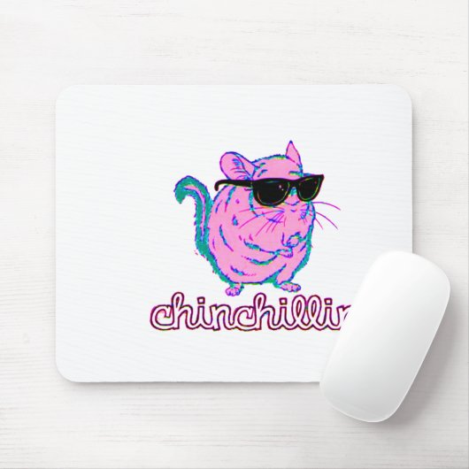 Rosa Chinchillin Neonchinchilla Mousepad (Mit Mouse)