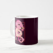 Rosa chinesischer Drache Kaffeetasse (Vorderseite Links)
