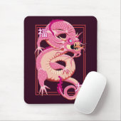 Rosa chinesischer Drache Mousepad (Mit Mouse)