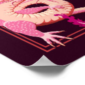 Rosa chinesischer Drache Poster (Ecke)