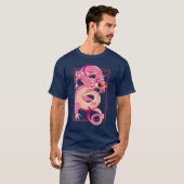 Rosa chinesischer Drache T-Shirt (Vorne ganz)